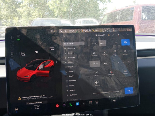 Продажа на аукционе авто 2025 Tesla Model 3 Long Range Rear-wheel Drive/standard Rear-wheel Drive, vin: 5YJ3E1EAXSF030407, номер лота: 45271517