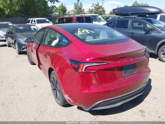 2025 Tesla Model 3 Long Range Rear-wheel Drive/standard Rear-wheel Drive მანქანა იყიდება აუქციონზე, vin: 5YJ3E1EAXSF030407, აუქციონის ნომერი: 45271517