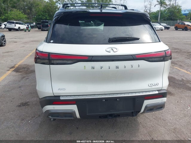 2025 Infiniti Qx60 Autograph Awd მანქანა იყიდება აუქციონზე, vin: 5N1AL1HU1SC354471, აუქციონის ნომერი: 45271575