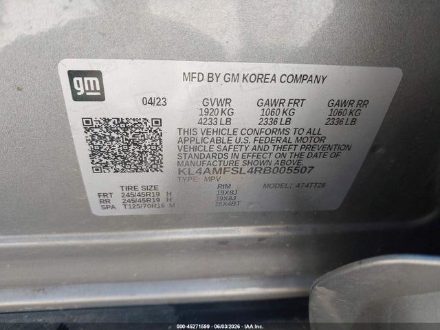 Продажа на аукционе авто 2024 Buick Encore Gx Avenir Fwd, vin: KL4AMFSL4RB005507, номер лота: 45271599