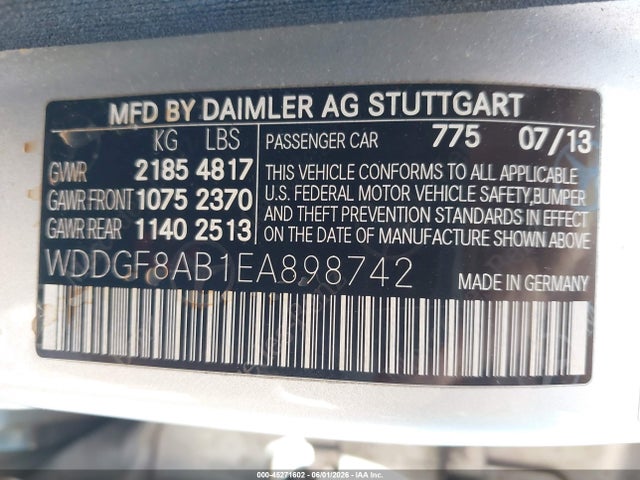 Aukcja sprzedaży 2014 Mercedes-benz C 300 Sport 4matic, vin: WDDGF8AB1EA898742, numer aukcji: 45271602