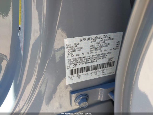 Ford Mustang Mach-e Select 2025 3FMTK1S5XSMA03893 Image 9