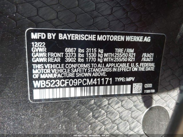 BMW Ix Xdrive50 2023 WB523CF09PCM41171 Image 9