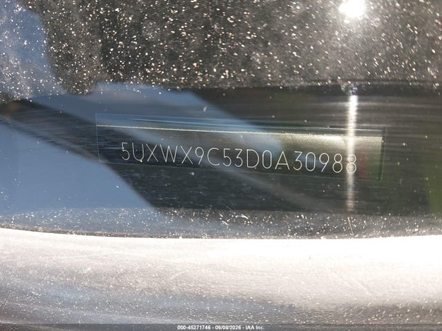 2013 Bmw X3 Xdrive28i მანქანა იყიდება აუქციონზე, vin: 5UXWX9C53D0A30988, აუქციონის ნომერი: 45271746