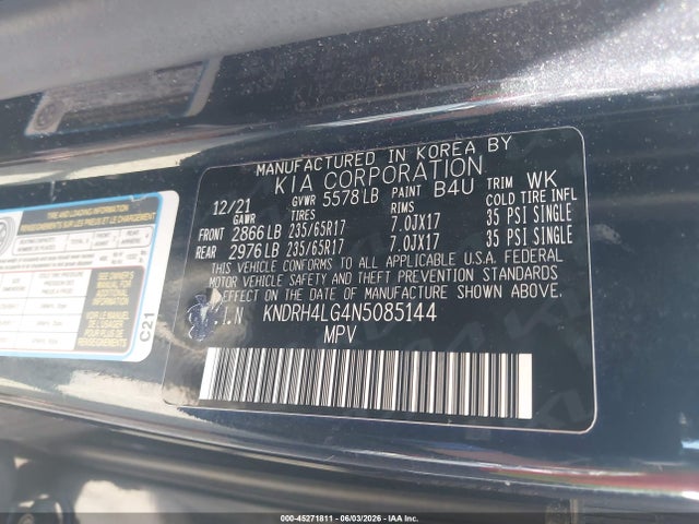 KNDRH4LG4N5085144 KIA Sorento Hybrid Ex