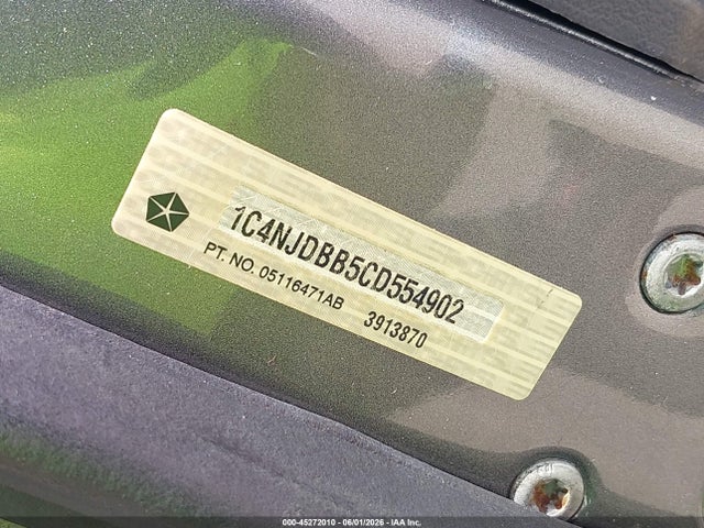 Продаж на аукціоні авто 2012 Jeep Compass Sport, vin: 1C4NJDBB5CD554902, номер лоту: 45272010