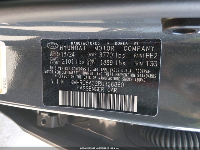 Продаж на аукціоні авто 2024 Hyundai Venue Sel, vin: KMHRC8A32RU326860, номер лоту: 45272037