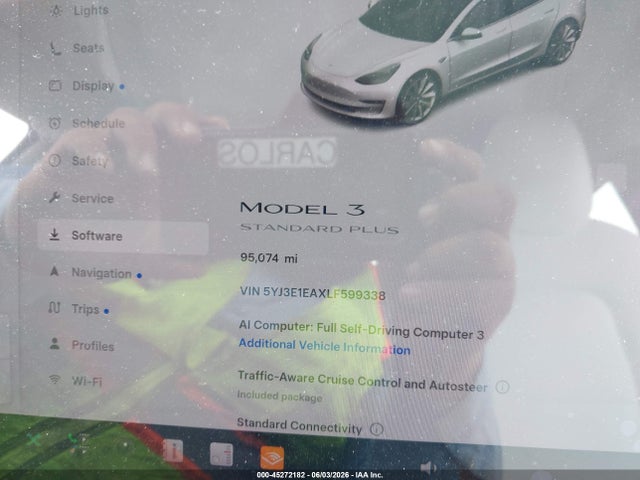 Aukcja sprzedaży 2020 Tesla Model 3 Standard Range Plus Rear-wheel Drive/standard Range Rear-wheel Drive, vin: 5YJ3E1EAXLF599338, numer aukcji: 45272182