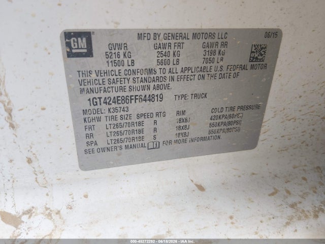 GMC Sierra 3500hd Denali 2015 1GT424E86FF644819 Image 8