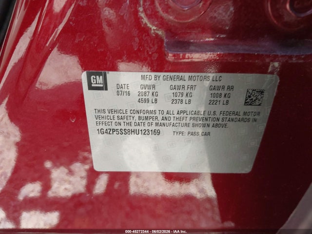 Aukcja sprzedaży 2017 Buick Lacrosse Essence, vin: 1G4ZP5SS8HU123169, numer aukcji: 45272344