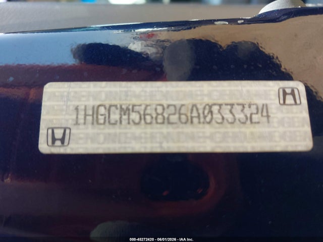 45272420 :رقم المزاد ، 1HGCM56826A033324 vin ، 2006 Honda Accord 2.4 Ex مزاد بيع