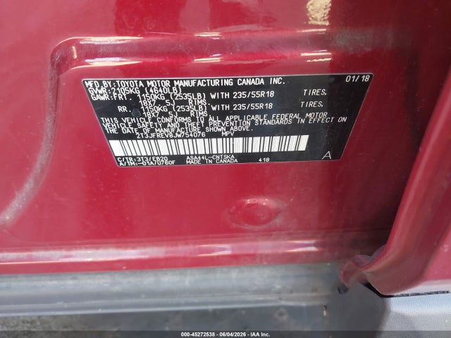2T3JFREV8JW754076 Toyota RAV4 SE