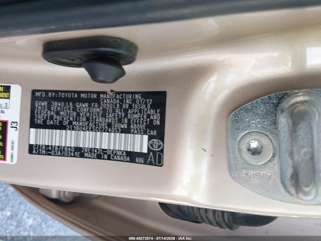 2012 Toyota Corolla Le მანქანა იყიდება აუქციონზე, vin: 2T1BU4EE5CC774053, აუქციონის ნომერი: 45272574