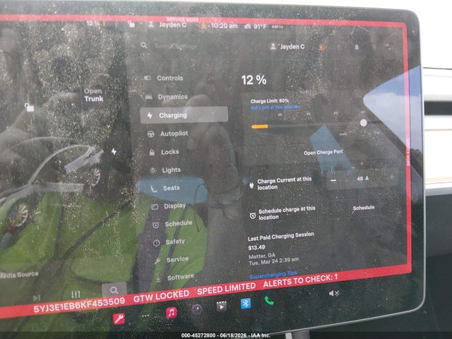 Продаж на аукціоні авто 2019 Tesla Model 3 Long Range/performance, vin: 5YJ3E1EB6KF453509, номер лоту: 45272800