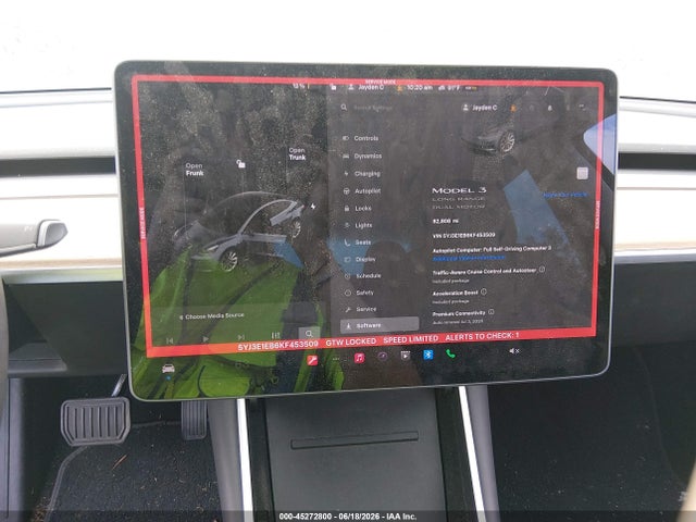 Продаж на аукціоні авто 2019 Tesla Model 3 Long Range/performance, vin: 5YJ3E1EB6KF453509, номер лоту: 45272800