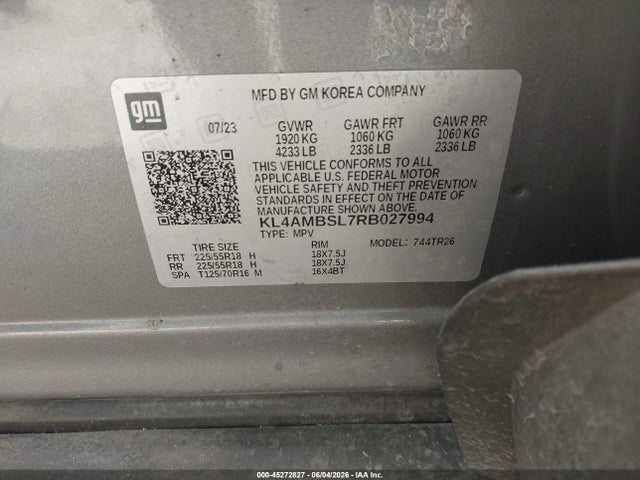 Aukcja sprzedaży 2024 Buick Encore Gx Preferred Fwd, vin: KL4AMBSL7RB027994, numer aukcji: 45272827