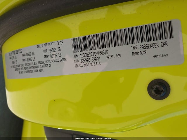 1C3BDEDZ1GV100516 Dodge Viper Gtc