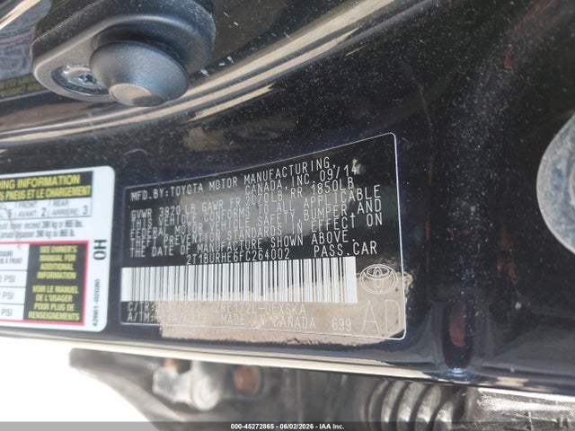 Aukcja sprzedaży 2015 Toyota Corolla S Plus, vin: 2T1BURHE6FC264002, numer aukcji: 45272865