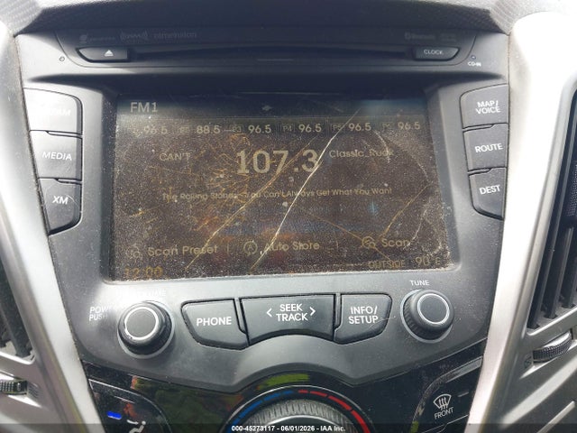 45273117 :رقم المزاد ، KMHTC6AD6CU075576 vin ، 2012 Hyundai Veloster Base W/black مزاد بيع