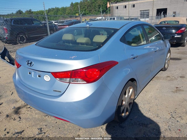 2013 Hyundai Elantra Limited მანქანა იყიდება აუქციონზე, vin: KMHDH4AE2DU522814, აუქციონის ნომერი: 45273438