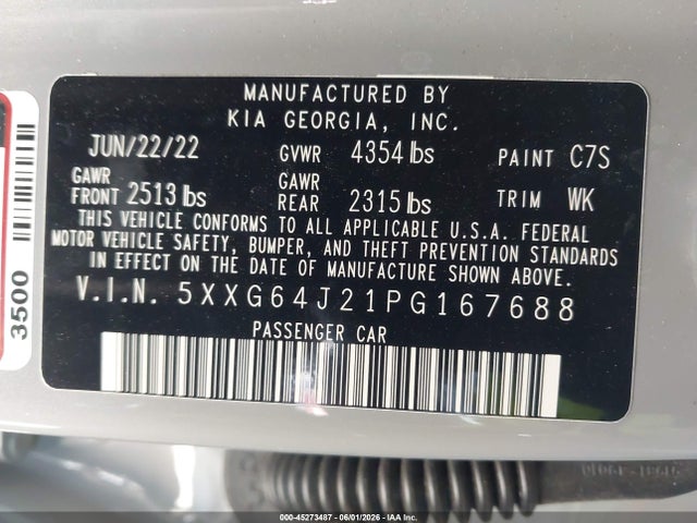 KIA K5 Gt-line 2023 5XXG64J21PG167688 Image 9