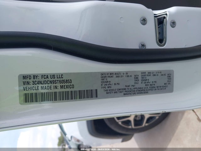 Продаж на аукціоні авто 2025 Jeep Compass Limited 4x4, vin: 3C4NJDCN9ST605853, номер лоту: 45273528