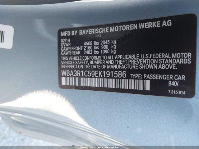 Aukcja sprzedaży 2014 Bmw 435i, vin: WBA3R1C59EK191586, numer aukcji: 45273652