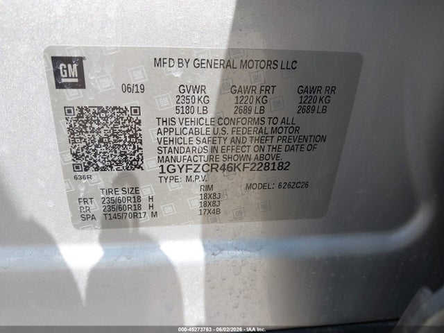 Продаж на аукціоні авто 2019 Cadillac Xt4 Premium Luxury, vin: 1GYFZCR46KF228182, номер лоту: 45273763