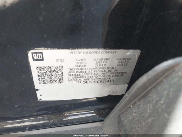 Продаж на аукціоні авто 2024 Chevrolet Trax Fwd 1rs, vin: KL77LGE28RC081413, номер лоту: 45273772