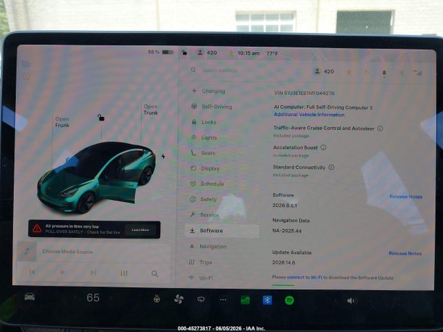 Aukcja sprzedaży 2021 Tesla Model 3 Long Range, vin: 5YJ3E1EB1MF044076, numer aukcji: 45273817