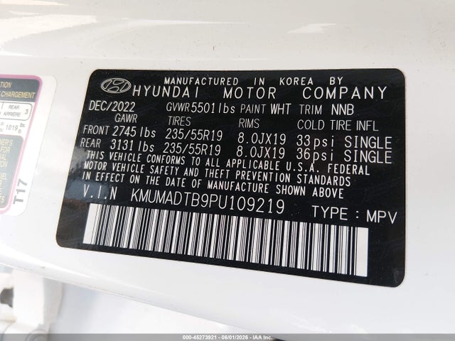 Продажа на аукционе авто 2023 Genesis Gv70 2.5t Awd, vin: KMUMADTB9PU109219, номер лота: 45273921