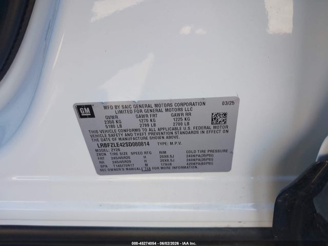 LRBFZLE42SD080814 Buick Envision Sport Touring Awd