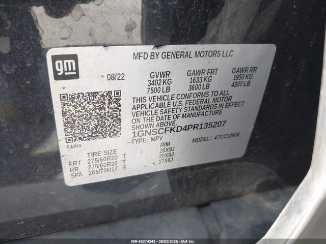 1GNSCFKD4PR135207 Chevrolet Suburban 2wd Premier