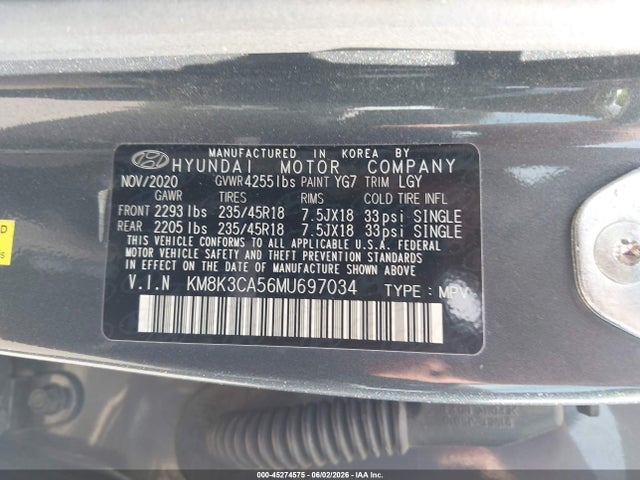 Hyundai Kona Limited 2021 KM8K3CA56MU697034 Image 9