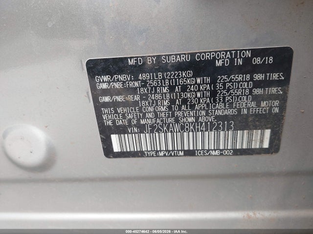 Subaru Forester Touring 2019 JF2SKAWC8KH412313 Image 9