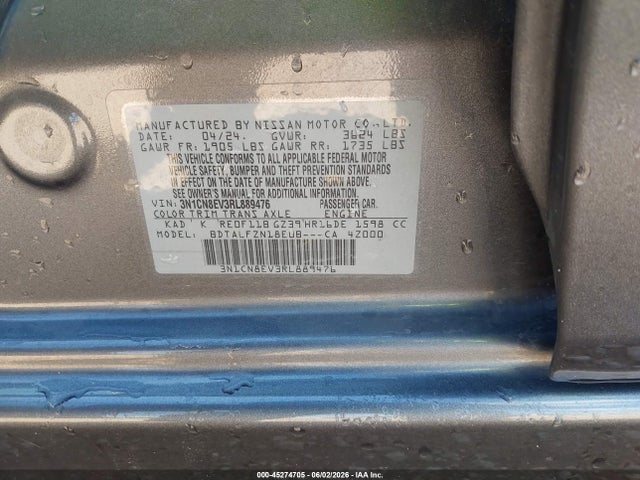 Aukcja sprzedaży 2024 Nissan Versa 1.6 Sv, vin: 3N1CN8EV3RL889476, numer aukcji: 45274705