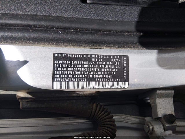 Продаж на аукціоні авто 2015 Volkswagen Beetle 1.8t, vin: 3VWJ07AT1FM617304, номер лоту: 45274771