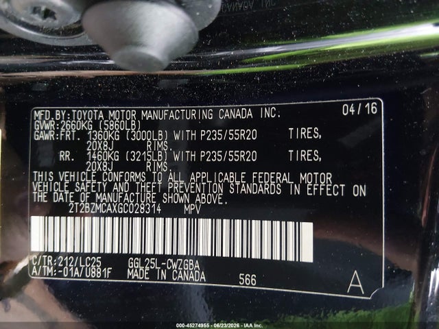 Продажа на аукционе авто 2016 Lexus Rx 350 F Sport, vin: 2T2BZMCAXGC028314, номер лота: 45274955