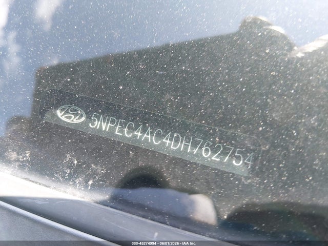 2013 Hyundai Sonata Se მანქანა იყიდება აუქციონზე, vin: 5NPEC4AC4DH762754, აუქციონის ნომერი: 45274994