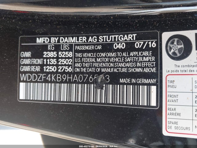 Продажа на аукционе авто 2017 Mercedes-benz E 300 4matic, vin: WDDZF4KB9HA076503, номер лота: 45275166