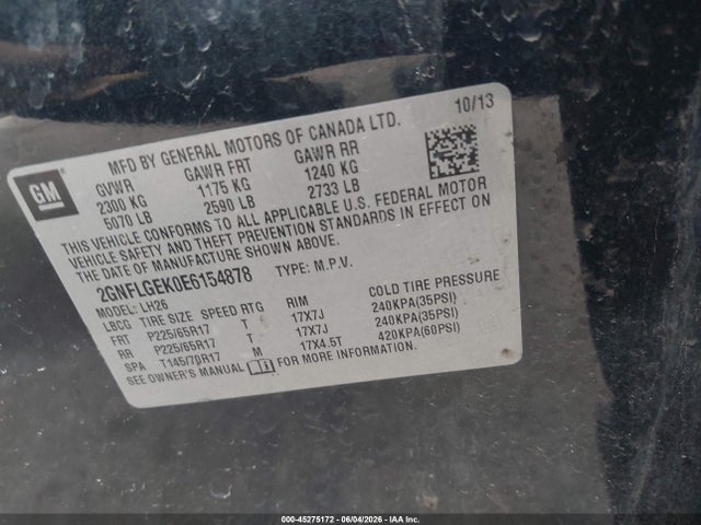 Chevrolet Equinox 2lt 2014 2GNFLGEK0E6154878 Image 9