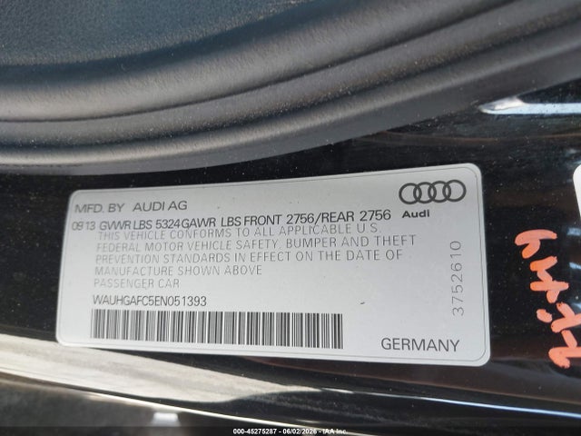 Audi A6 3.0t Premium Plus 2014 WAUHGAFC5EN051393 Image 9