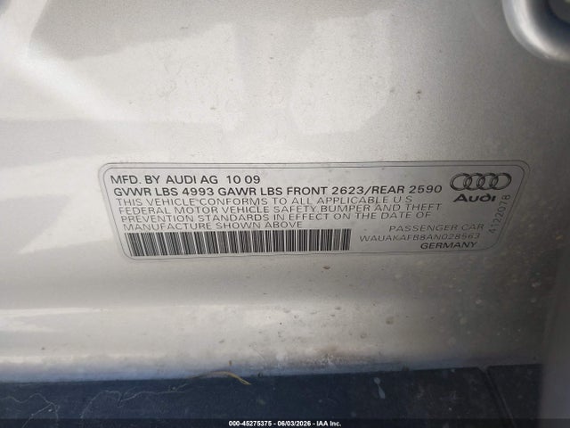 Продаж на аукціоні авто 2010 Audi A6 3.2 Premium, vin: WAUAKAFB8AN028563, номер лоту: 45275375