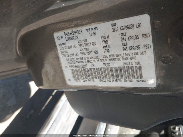 Aukcja sprzedaży 2002 Dodge Ram 1500, vin: 1B7HU18N22J133988, numer aukcji: 45275431