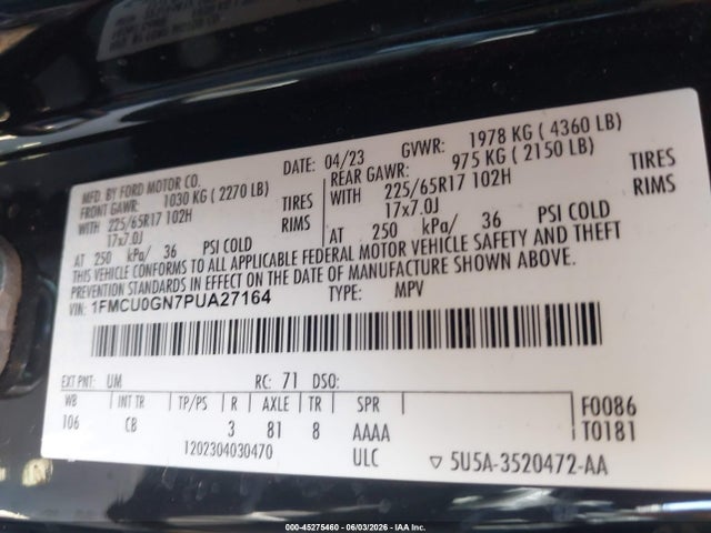 Ford Escape Active 2023 1FMCU0GN7PUA27164 Image 9