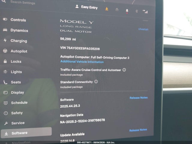 45275671 :رقم المزاد ، 7SAYGDEE9PA035206 vin ، 2023 Tesla Model Y Awd/long Range Dual Motor All-wheel Drive مزاد بيع