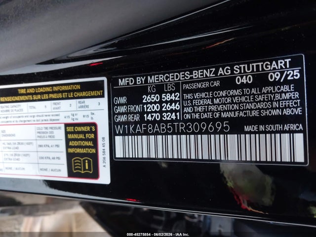 W1KAF8AB5TR309695 Mercedes-Benz Amg C 63 S E Performance