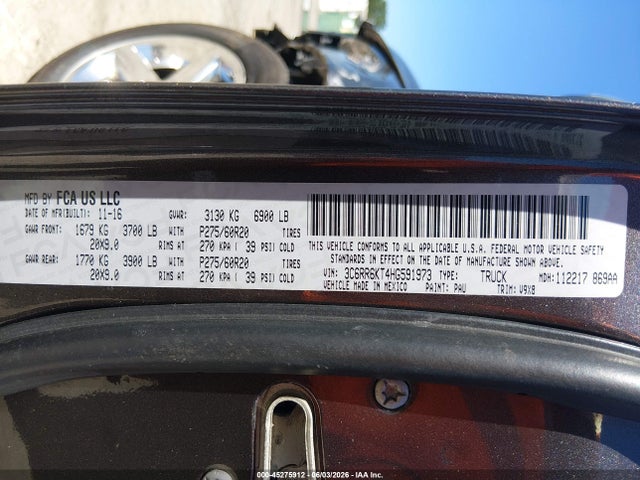 Продаж на аукціоні авто 2017 Ram 1500 Express  4x2 5'7 Box, vin: 3C6RR6KT4HG591973, номер лоту: 45275912