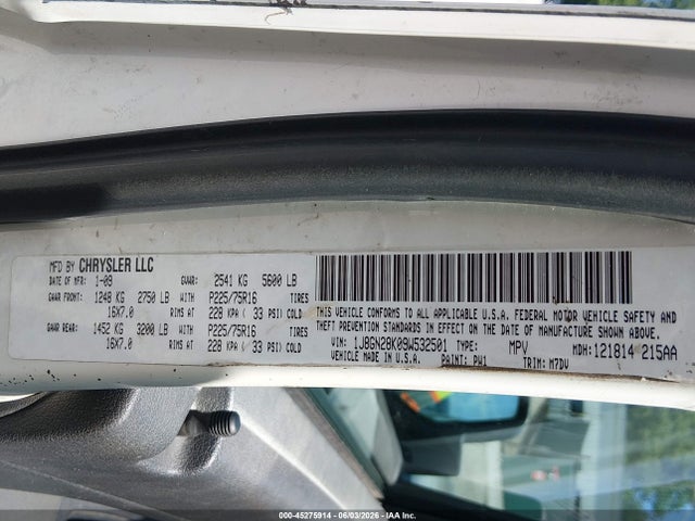 Aukcja sprzedaży 2009 Jeep Liberty Sport, vin: 1J8GN28K09W532501, numer aukcji: 45275914