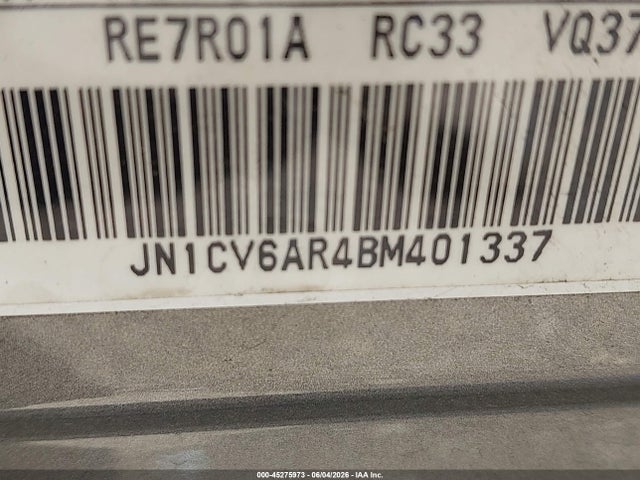 Продажа на аукционе авто 2011 Infiniti G37x, vin: JN1CV6AR4BM401337, номер лота: 45275973
